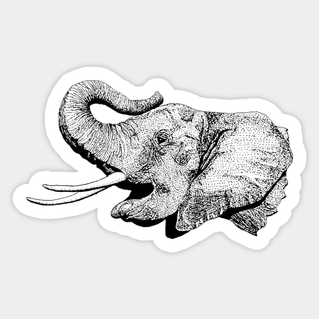 Elephant Sticker by mattleckie